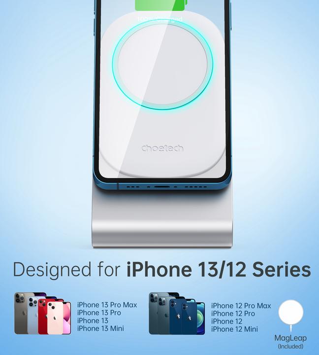 Actual product image Choetech Magnetic Charging Holder Bracket (15 W)