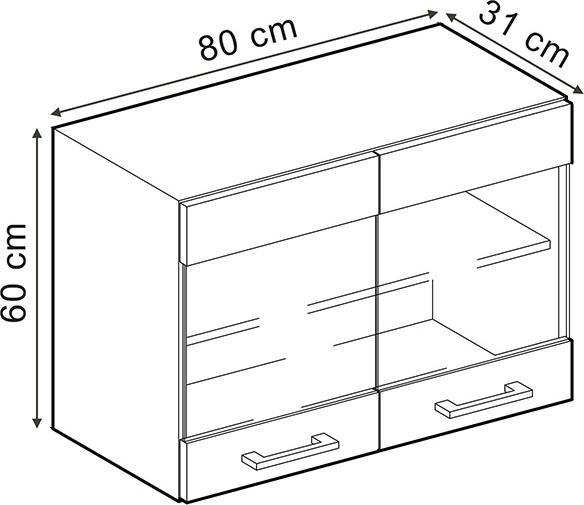 Actual product image Vicco Hängeschrank R-Line (80 x 31 x 60 cm)