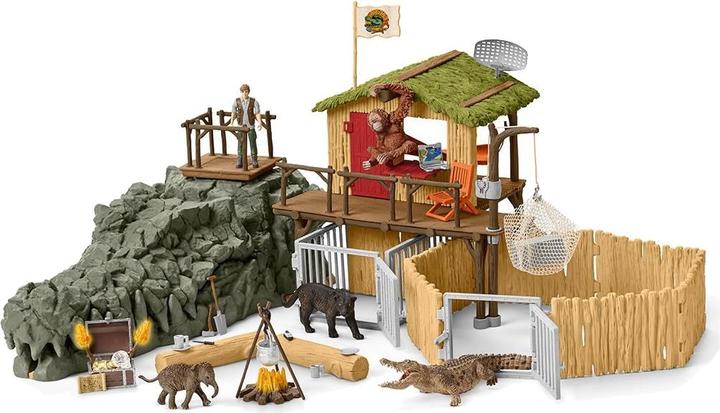 Produktbild Schleich Dschungel Forschungsstation Croco
