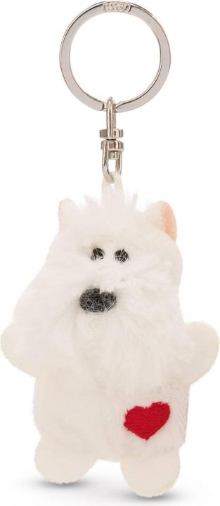 Magni NICI Schlüsselanhänger Hund mit Herz weiss 5cm