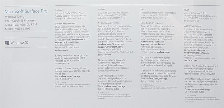 Produktbild Microsoft Surface Pro (12.30", Intel Core i5-7300U, 4 GB, 128 GB)