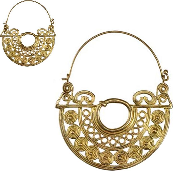 Produktbild Star Piercing Ohrring vergoldet diverse Kreise (Messing)
