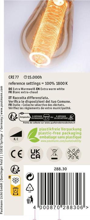 Produktbild Paulmann Kolben ST64 Inner Glow (E27, 3.60 W, 120 lm, 1 x, G)