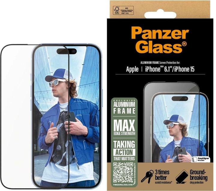 Actual product image PanzerGlass Ultra-Wide Fit (1 Piece, Apple iPhone 15, Apple iPhone 16)