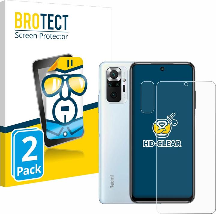 Immagine prodotto BROTECT Pellicola Trasparente (2 Pezzo/i, Xiaomi Redmi Nota 10 Pro)