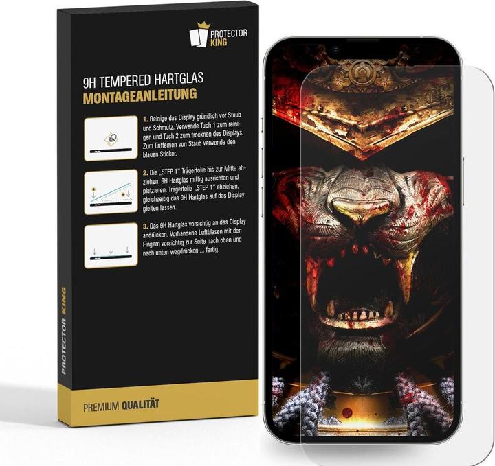 Produktbild Protectorking 1x 3D A++ echtes Tempered 9H Panzerhartglas KLAR (1 Stück, Apple iPhone 15 Plus)