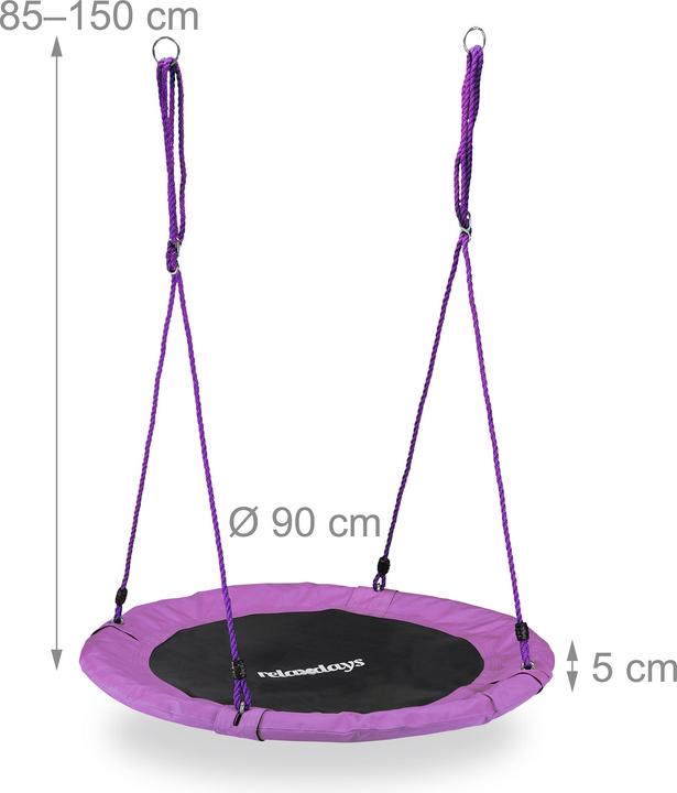 Actual product image Relaxdays 90 cm Nest Swing