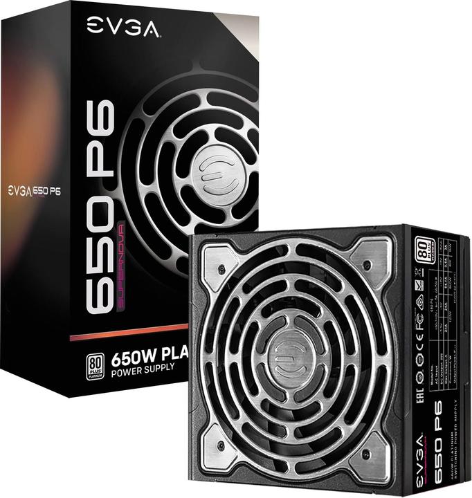 Actual product image EVGA 650W SuperNOVA 650 P6 Fully Modular (80+Platinum) (650 W)