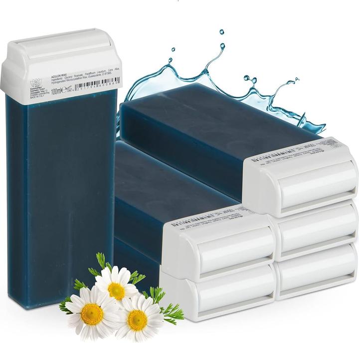 Actual product image Kosmetex 6x wax cartridges azulene (1000 ml, 10 x)