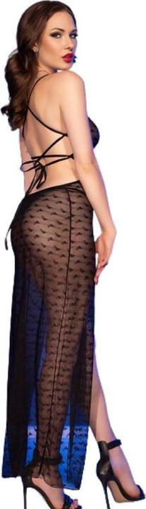 Produktbild Chilirose Cr 4707 Langes Babydoll & Tanga Schwarz M (S, M, L, XL)
