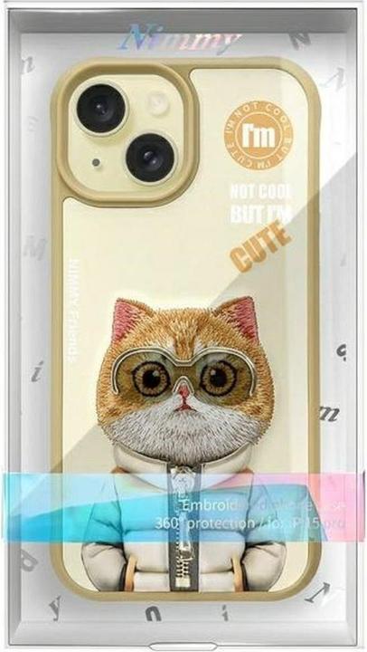 Immagine prodotto Wirewin Nimmy case iPhone 15 6.1" khaki Cool&Cute 2.0 Cat (Apple iPhone 15)