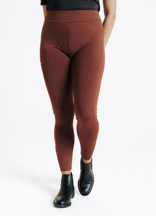 Fouganza Reitleggings 500 Full Grip Damen braun