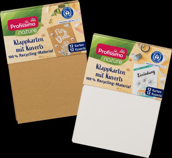 Produktbild dm Profissimo nature Klappkarten-Set mit Kuverts aus Recycling-Material