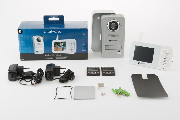 Produktbild Smartwares Video-Türsprechanlage Funk Komplett-Set VD38W 1 Familienhaus Grau, Silber (Kabellos)
