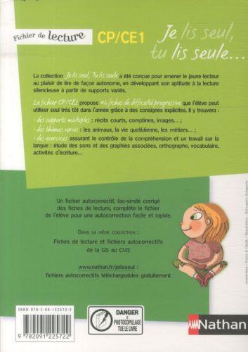 Image du produit Je lis seul, tu lis seul CP-CE1 : fichier de lecture (Français, Collectif, 2013)