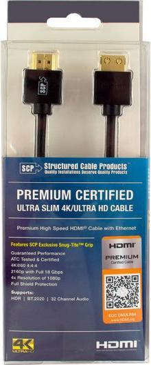 Produktbild SCP 991UHD-2M, 2 m, 3D, Audio Return Channel (ARC), Black (2 m, HDMI)