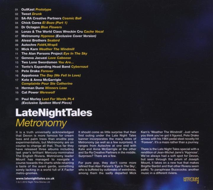 Produktbild Metronomy - Late Night Tales