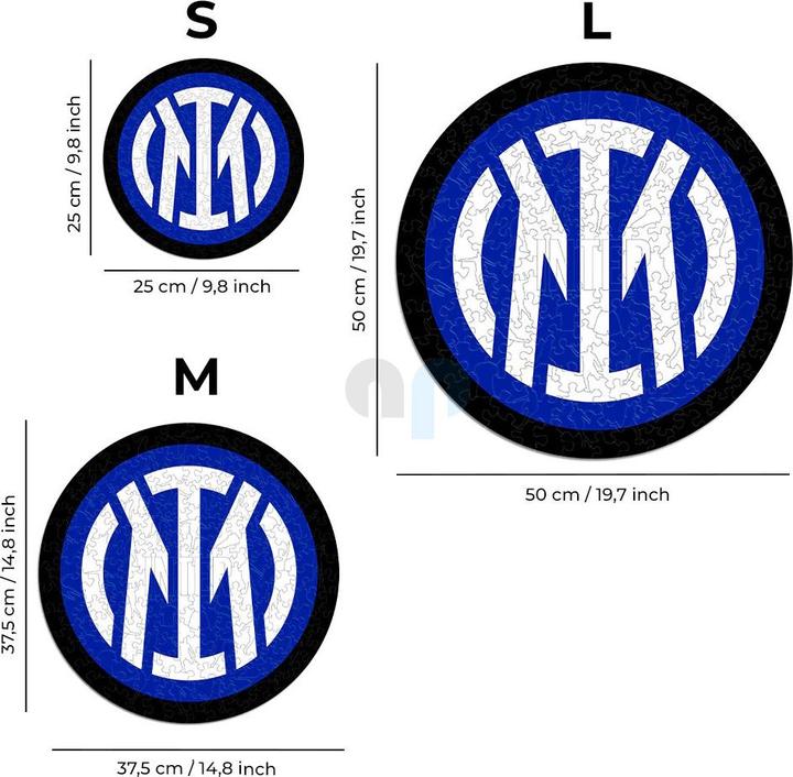 Image du produit Iconic FC Inter Milan - Logo - Puzzle en bois Taille M (270 pièces) (270 pièces)