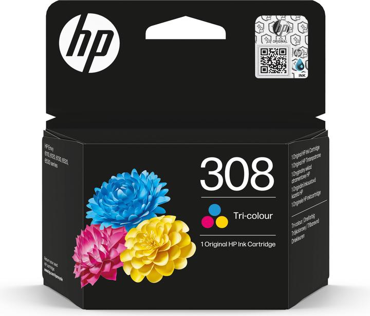 Produktbild HP 308 Tri-color Original Ink Cartridge