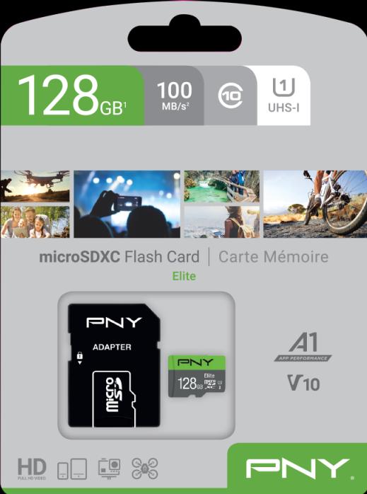 Actual product image PNY Elite (128 GB, microSDXC, U1, UHS-I)