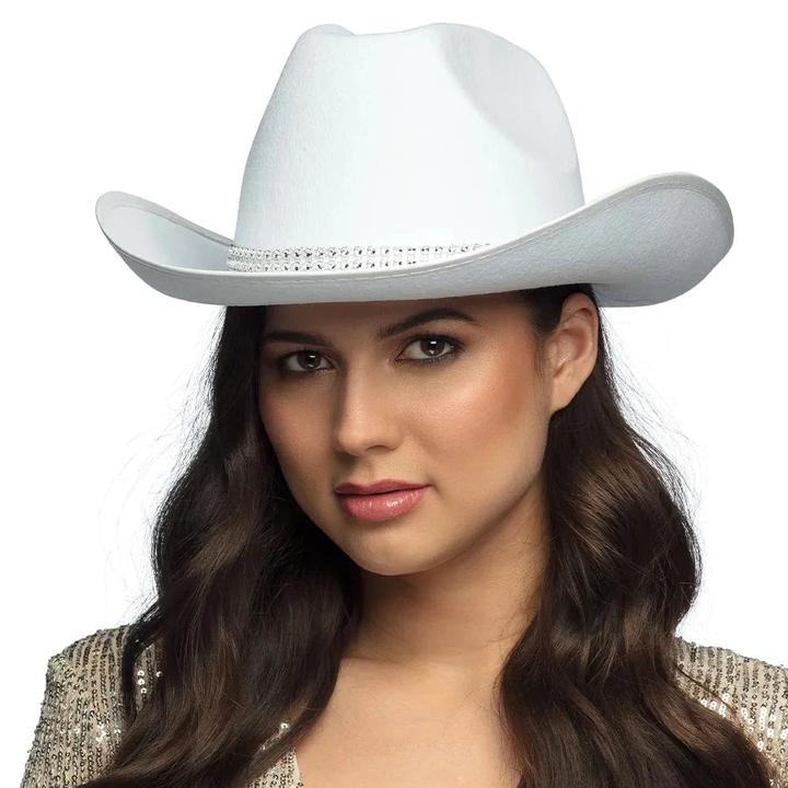 Boland Cowboy Hut Daisy Weiss mit Strass