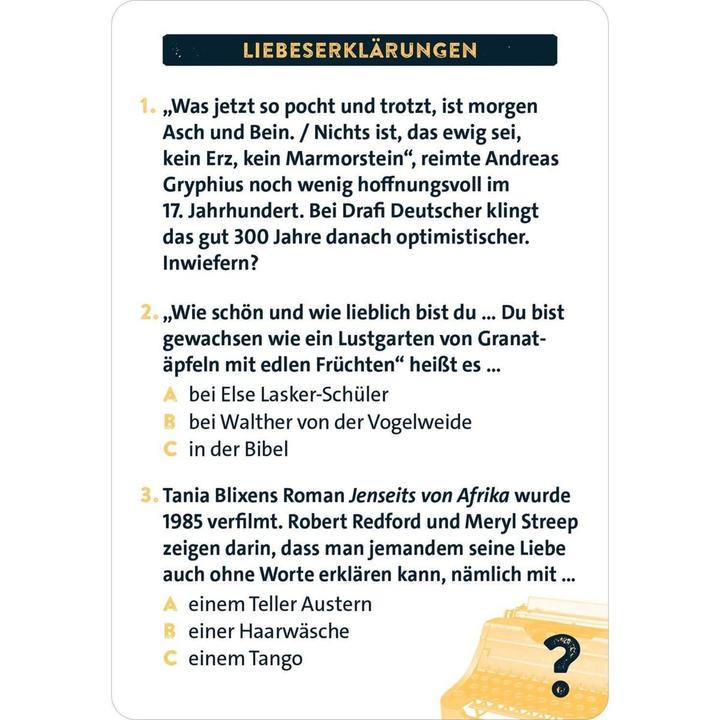 Actual product image Classic Quiz Literature (German)