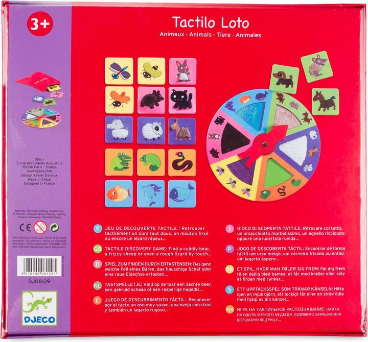 Actual product image Djeco Educational game Tactilo loto (English, German, French, Italian)