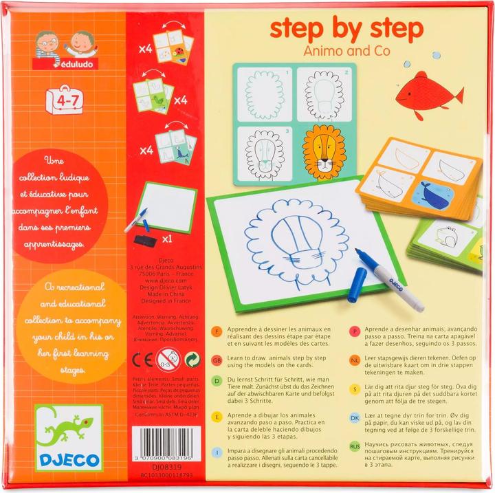 Produktbild Djeco Step by step Animals and Co (Deutsch, Französisch, Italienisch, Englisch)
