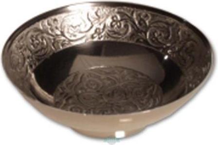 Black Leaf Brass bowl round flower ornament