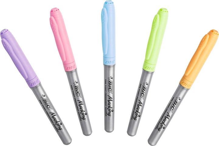 Actual product image Bic MARKING COLOR - Marker (Silver, 0.80 mm, 5 x)