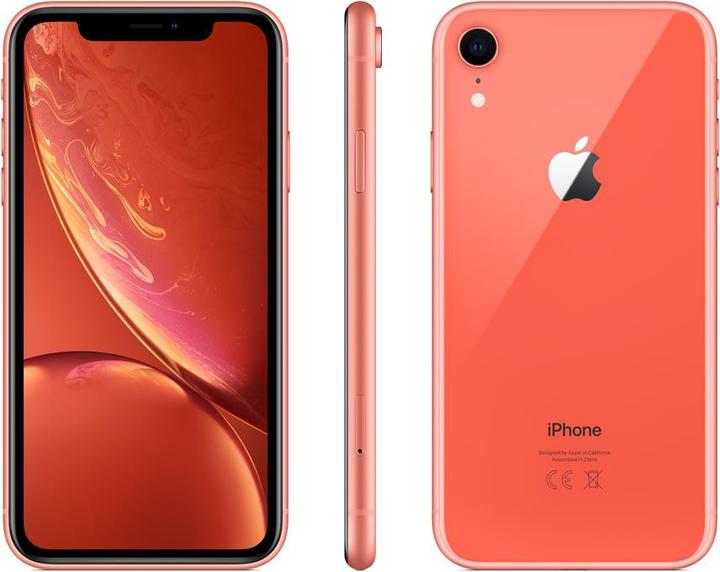 Actual product image Apple iPhone XR (128 GB, Coral, 6.10", SIM + eSIM, 12 Mpx, 4G)