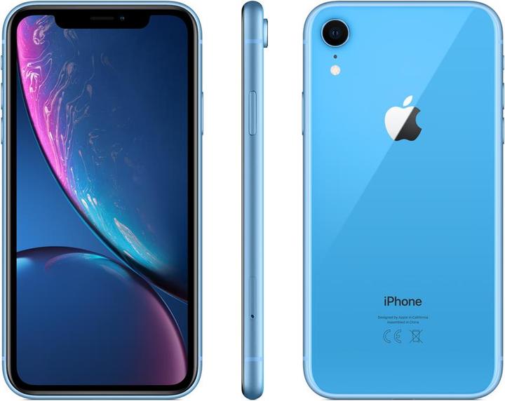 Image du produit Apple iPhone XR (256 Go, Bleu, 6.10", SIM + eSIM, 12 Mpx, 4G)