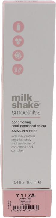 Actual product image Milk_Shake milk shake smoothies semi permanent colour 100ml - 7.1 ash blond (7.1 ash blonde)