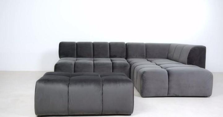 Produktbild Kare Design Hocker Belami Velvet Grau 105x70cm (105 cm)