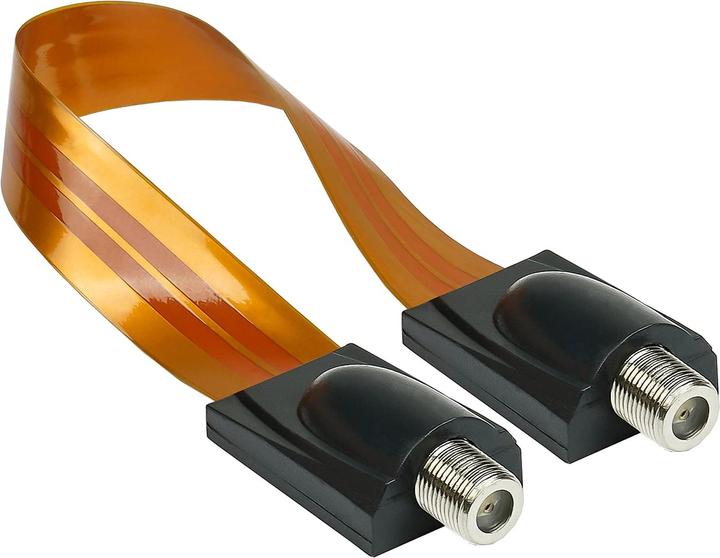 Immagine prodotto Good Connections Finestra SAT passante di alta qualità, trasparente, lunghezza totale compresa la spina 53,5 cm (Boccola a finestra)