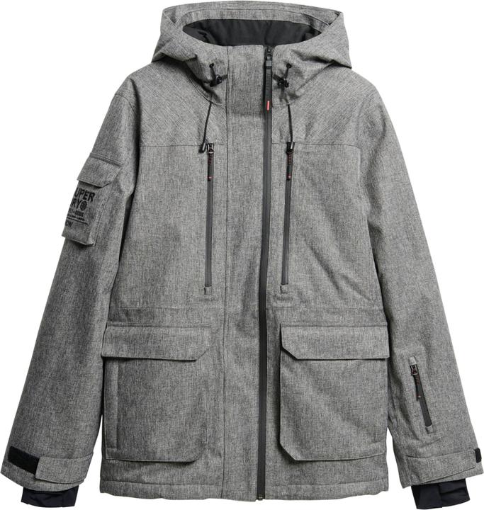 Actual product image Superdry SKI PEAK RESCUE JACKET Heren Wintersportjas - Dark Grey Marl - Maat 2XL (XXL)