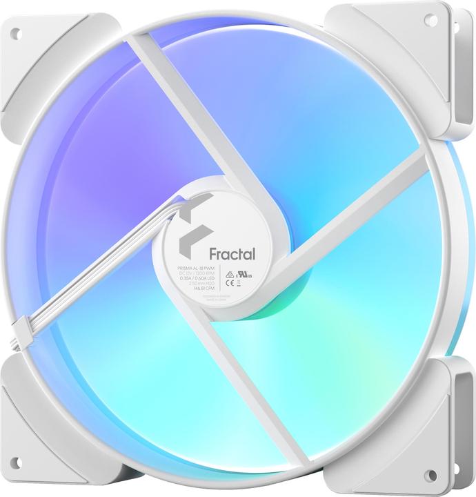 Actual product image Fractal D. Prism AL-18 ARGB PWM White FD-FAN-PRI-AL18-PWM-WT (180 mm, 1 x)