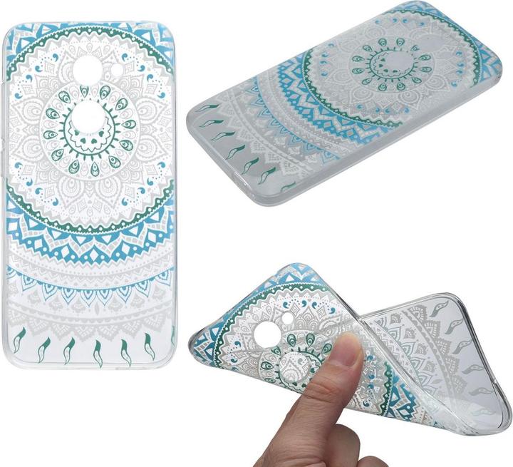 Actual product image König Design Henna Cover for Alcatel A3 XL Case Protective Cover Silicone Bumper Cases Sun Blue (Alcatel A3 XL)