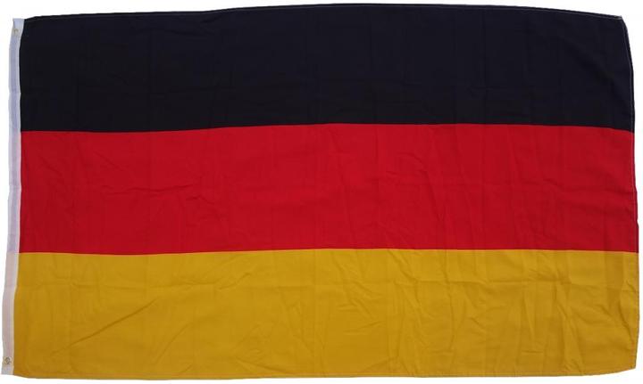 Produktbild trends4cents Flagge Deutschland 90 x 150 cm Fahne mit 2 Ösen 100g/m² Stoffgewicht Hissflagge Mast