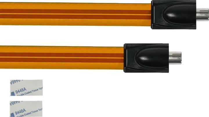 Actual product image Good Connections High-quality SAT/TV window feed-through, IEC/coax socket on both sides, total length 26cm, flexible (Window bushing)