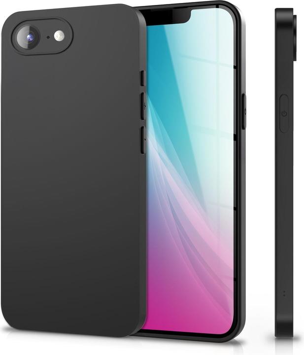 Produktbild Nalia Strider - Blackout Look Cover - Ultradünne Silikon Hülle mit Staubschutz Kappen (Apple iPhone 16e)