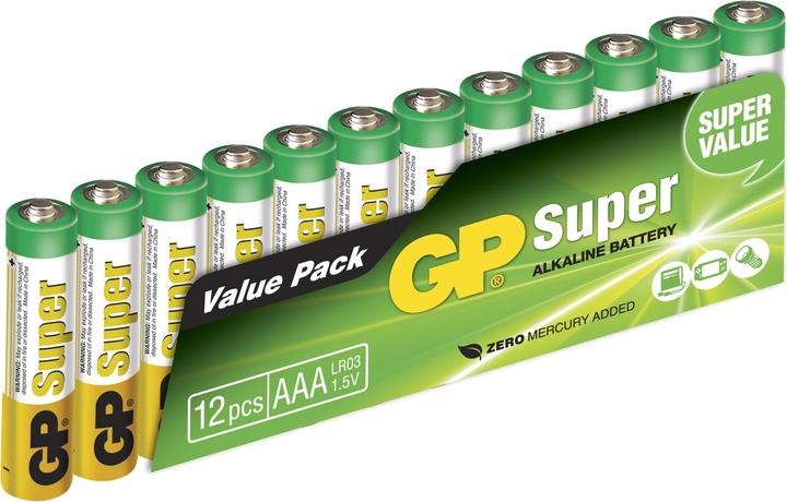 GP Batteries Super Alkaline (12 Stk., AAA, 1290 mAh)