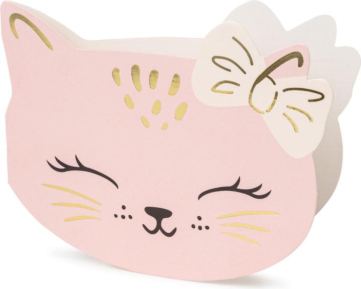 Actual product image Partydeco Invitation card cat (6 pcs.)
