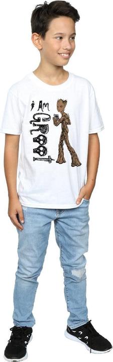 Actual product image Boys Avengers Infinity War I Am Teenage Groot T-Shirt (140, 146)