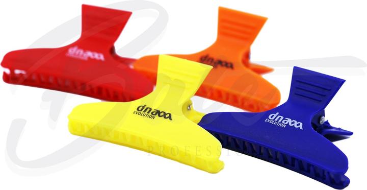 Produktbild DNA Footwear Haarklammern Blau/Rot/Orange/Gelb L 82mm Art:13007 (12 Stk.)