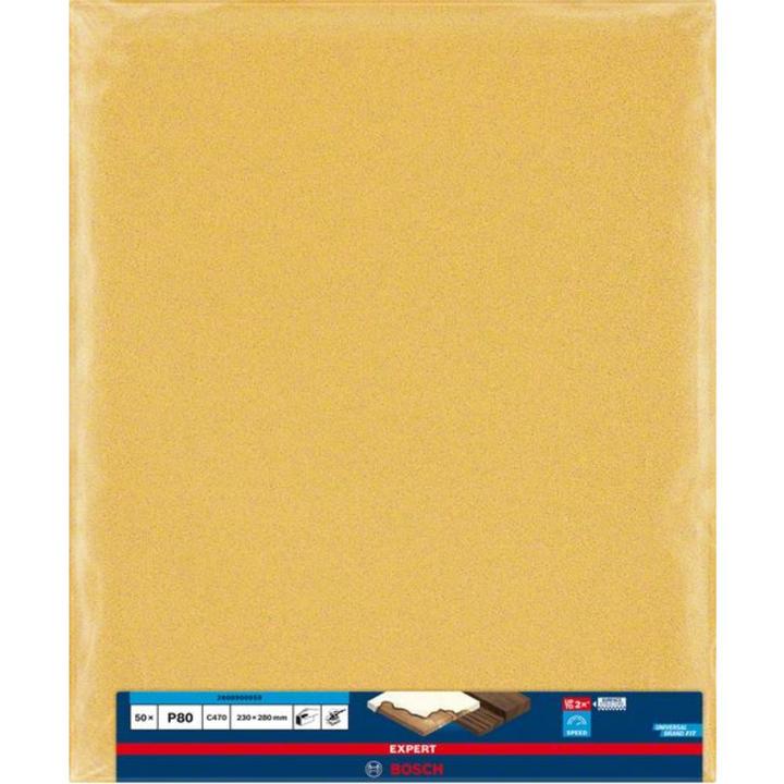 Immagine prodotto Bosch Professional Zubehör Expert C470 Carta vetrata per levigatura manuale, 230 x280 mm, G 80 (80)