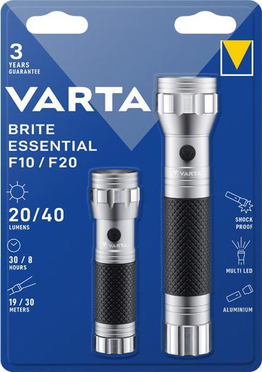 Actual product image Varta LED Flashlight Brite Essential Twinpack (17.60 cm)
