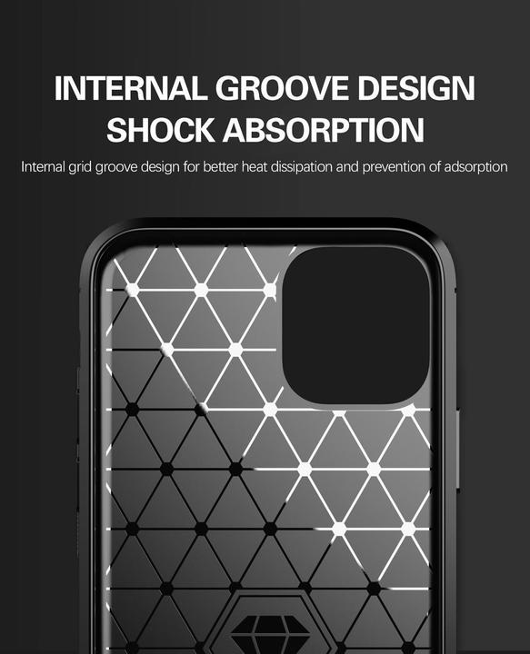 Image du produit Cadorabo TPU Ultra Slim carbon edelstahl Combi Cover (Apple iPhone 11 Pro)