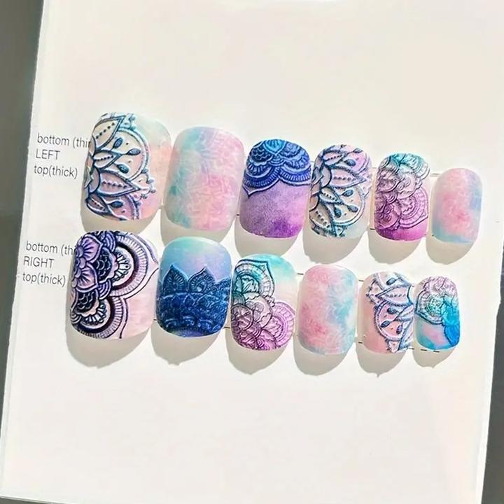 Image du produit Cbx Ongles artificiels 96 pièces avec gaufrage 3D (Ongles artificiels)