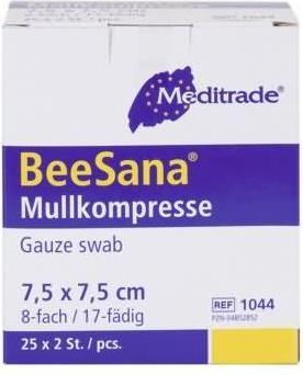 Produktbild Henry Schein Mullkompressen 7.5 cm x 7.5 cm / 8-fach / steril / Doppelpack